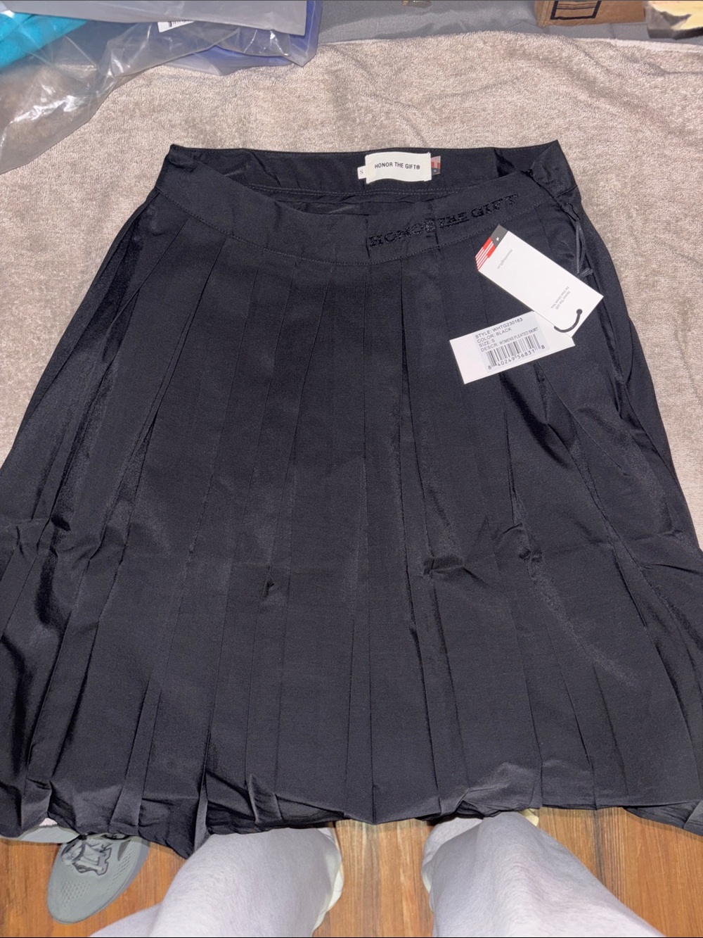 Black Pleated Mini Skirt Honor the Gift